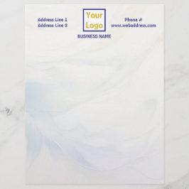 Membrete White and Icy Blue Smoke