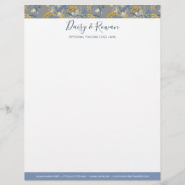 Membrete Wildflower de la margarita y bayas de serbal