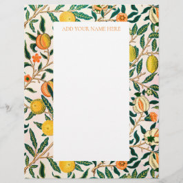 MEMBRETE WILLIAM MORRIS LETTERHEAD CON DISEÑO POMEGRANADO