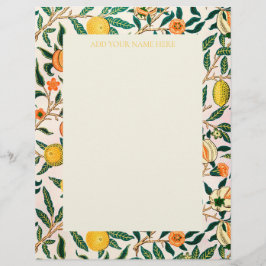 MEMBRETE WILLIAM MORRIS LETTERHEAD CON "POMEGRANATOS"