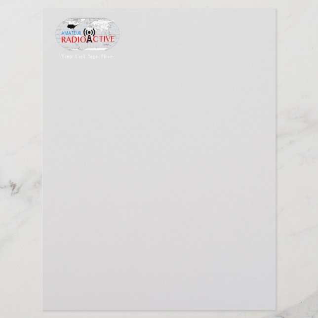 Membrete World Amateur Radio Active (Anverso)