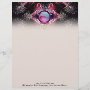 Membrete Yin Yang Fractal Artistry #003 Letterhead