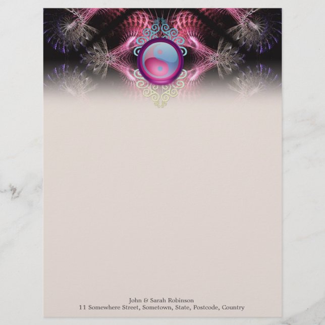 Membrete Yin Yang Fractal Artistry #003 Letterhead (Anverso)