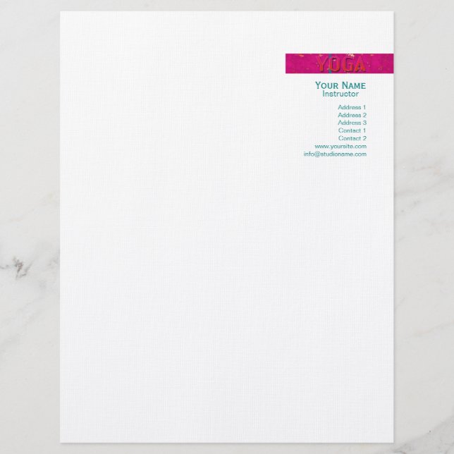 Membrete Yoga 1 - Letterhead (Anverso)