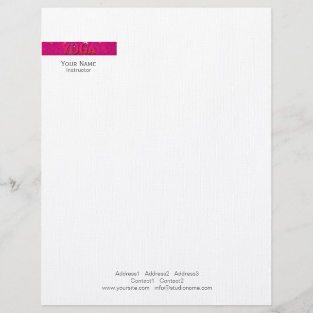 Membrete Yoga 1 - Letterhead (Anverso)