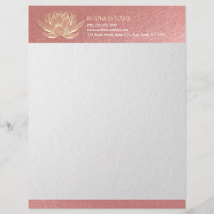 Membrete YOGA Studio Meditación Reiki Instructor Gold Lotus