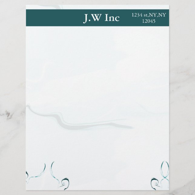 membretes comerciales azules abstractos (Anverso)