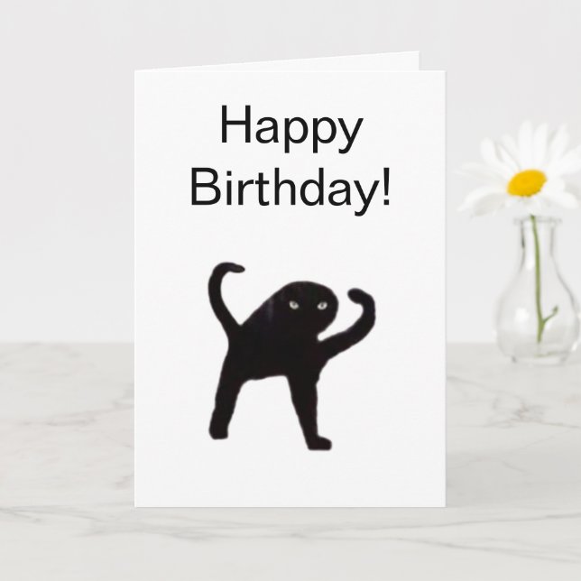 Meme de gato con maldición de tarjeta plegada (Planta pequeña)