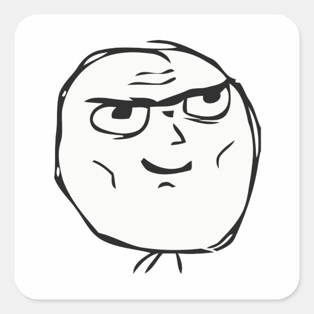 Meme de Guy determinado - Pegatinas cuadrados (Anverso)