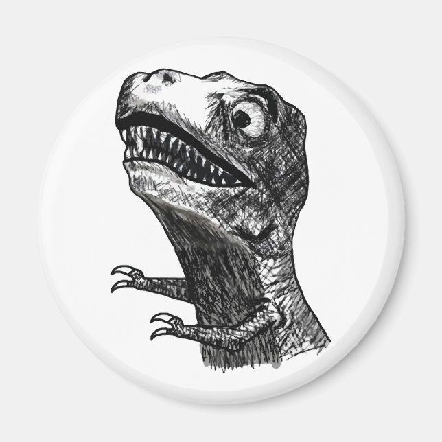 Meme de la rabia T-Rex - imán (Frente)