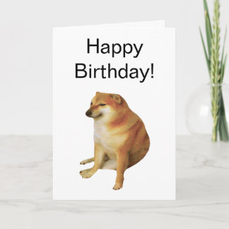 Meme de los Cheems de la tarjeta doblada