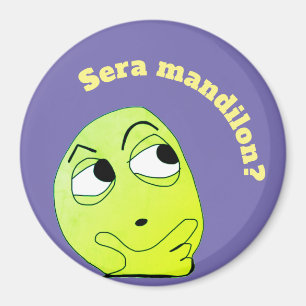 meme de mandilón grande, imán circular de 3 pulgad