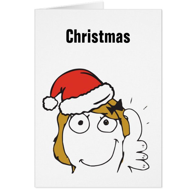 Meme de Navidad Troll Le Me Rubia Editable PERSONA (Frente)
