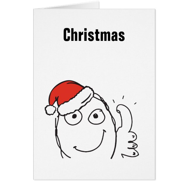 Meme de Navidad Troll Le Me ThumbUp Personalizable (Frente)