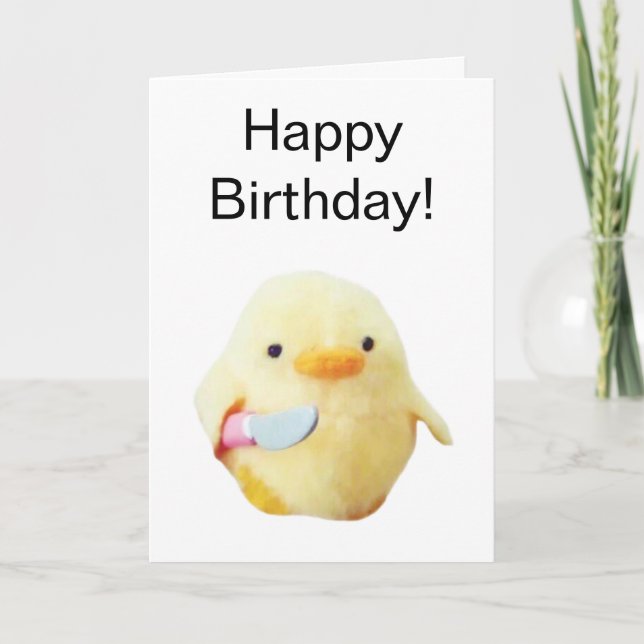 Meme de relleno de pato de tarjeta doblado (Anverso)