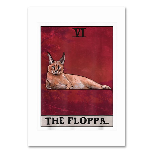 Meme gracioso de la tarjeta Tarot para gato floppa (Anverso)