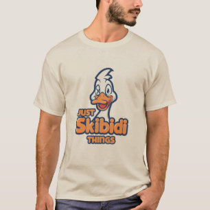 Meme gracioso "Just Skibidi Things" Retro Camiseta