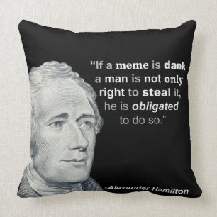 Meme húmedo de Alexander Hamilton - almohada