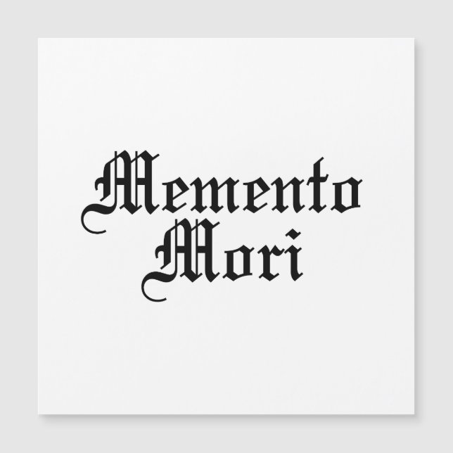 Memento Mori - Frase latina (Anverso)