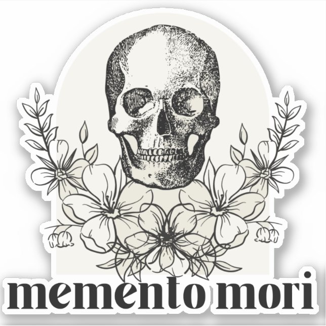 Memento Mori - Pegatina de Vinyl (Anverso)