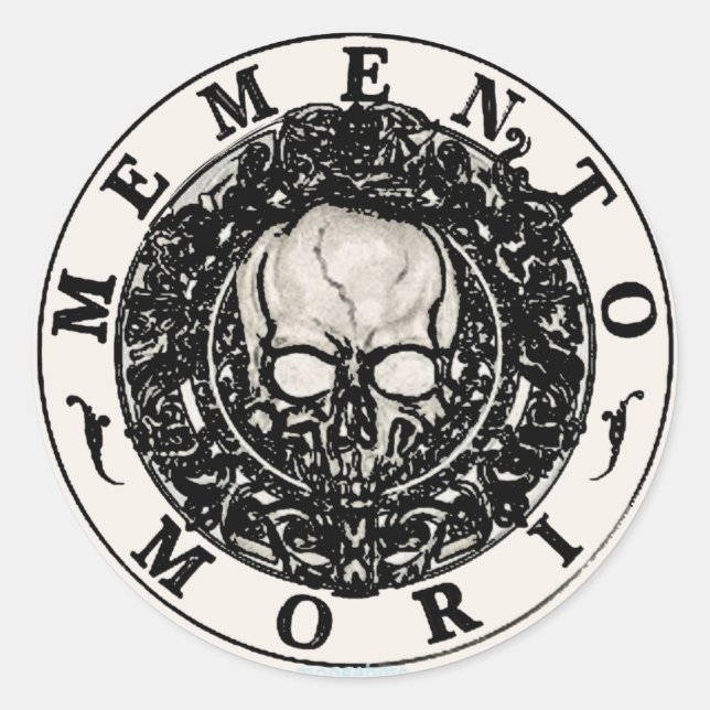 Memento Mori Skull Pegatina (Anverso)