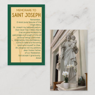 Memorandos a las tarjetas de oración de San José