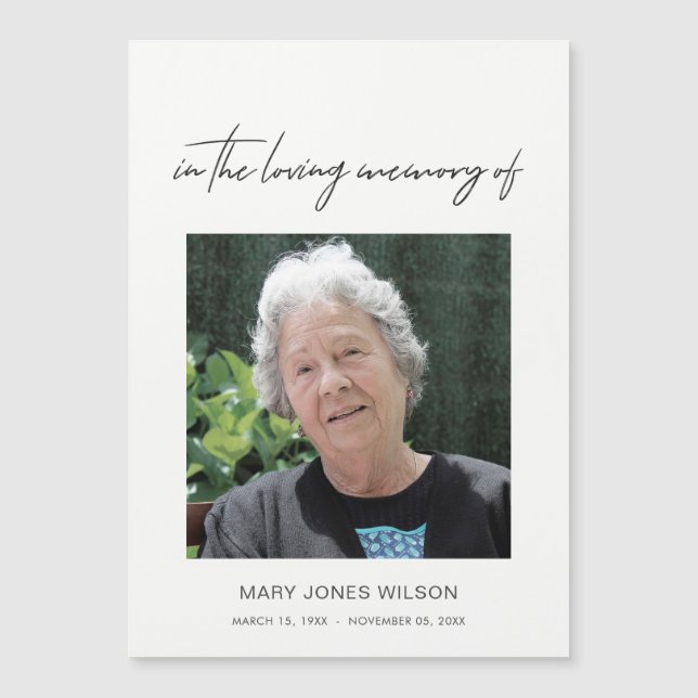 MEMORIA DE SÍNTOMA DE FOTO MÍNIMA ELEGANTE MODERNA (Anverso)