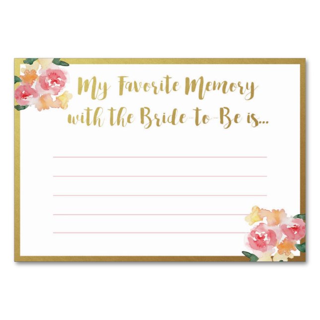 Memoria favorita con las tarjetas de novia (Anverso)