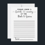 Memoria favorita de las tarjetas de consejo de nov<br><div class="desc">Comparte la memoria favorita de la novia y el novio en estas minimalistas tarjetas de consejo.</div>