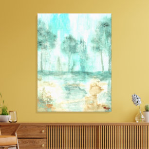 Memoria, paisaje abstracto árboles arte pintura