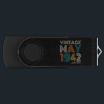 Memoria USB 80th Birthday Vintage 1942 Limited Edition<br><div class="desc">Regalo de cumpleaños de 80th Birthday Vintage 1942 Limited Edition</div>