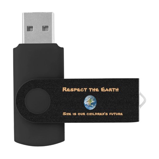 Memoria USB de la tierra del planeta del respecto