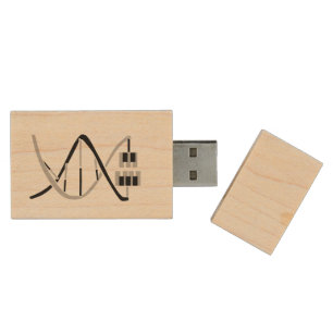 Memoria USB De Madera Claves clásicas del ADN genético musical