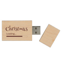 Navidades cargando USB Wooden Flash DRive
