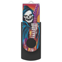 Demon con guitarra flamante