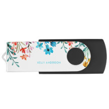 Floral Acuarela Femenina Monogramada