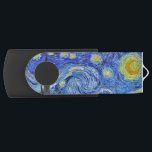 Memoria USB Galería nocturna Vincent van Gogh Starry Bella Art<br><div class="desc">Vincent van Gogh. Noche estrellada.c.1889. Óleo sobre lienzo. Pintura original de obra maestra de arte de la famosa artista holandesa Post-impresionista Vincent van Gogh.</div>