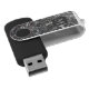 Memoria USB Mármol Blanco Y Gris Oscuro Monogramado (Angular)