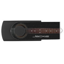 Memoria USB negra de la música de la guitarra