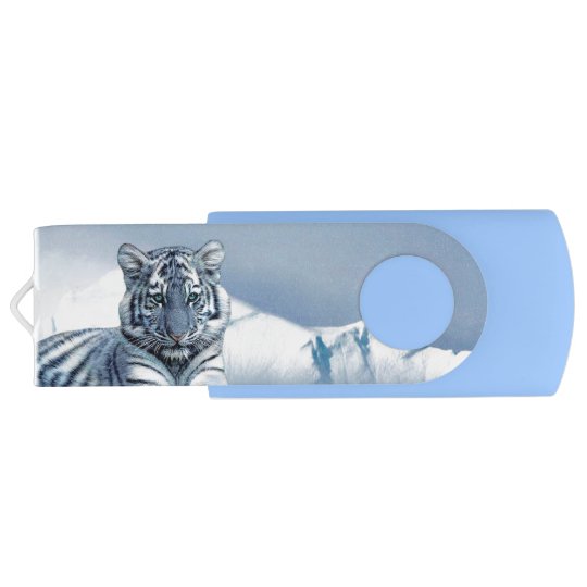 Memoria USB Tigre blanco azul