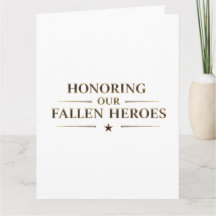Memorial Day / Tarjeta Honoring Our Fallen Heroes
