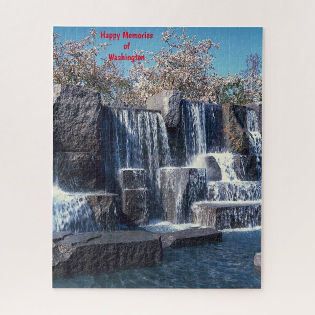 Memorial de Cascada en Washington DC. Rompecabezas (Vertical)