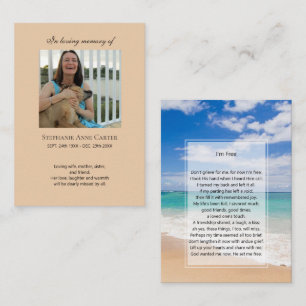 Memorial de fotos Soy tarjeta de oración gratuita 