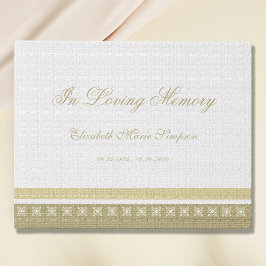 Memorial elegante o libro de invitados funerales