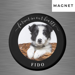 Memorial foto negra amor siempre perro imán mascot