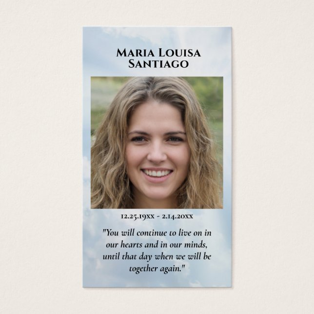 Memorial fotográfico Keepsake (Frente)