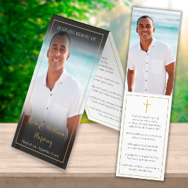 Memorial funeral 2 Fotos Tarjetas plegadas de orac