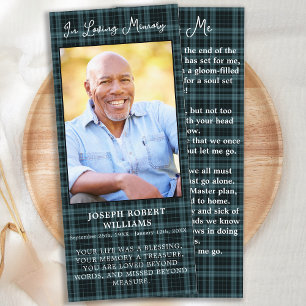 Memorial Funeral Marcador Tarjeta de Marcador Plan