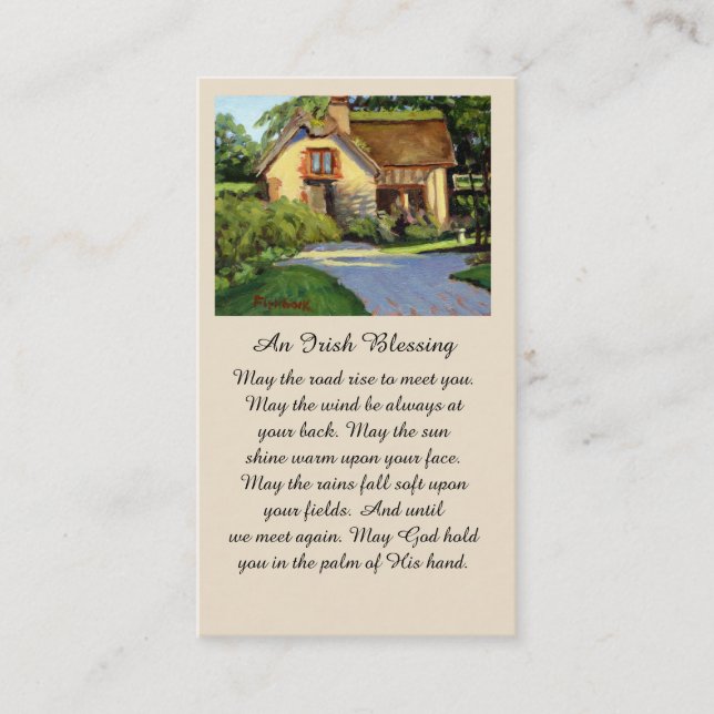 Memorial Funeral Tarjeta de Oración de Bendición I (Anverso)