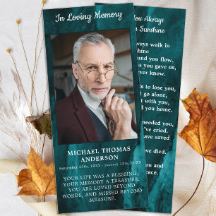 Memorial Funeral Tarjeta de Oración Fotografía de 